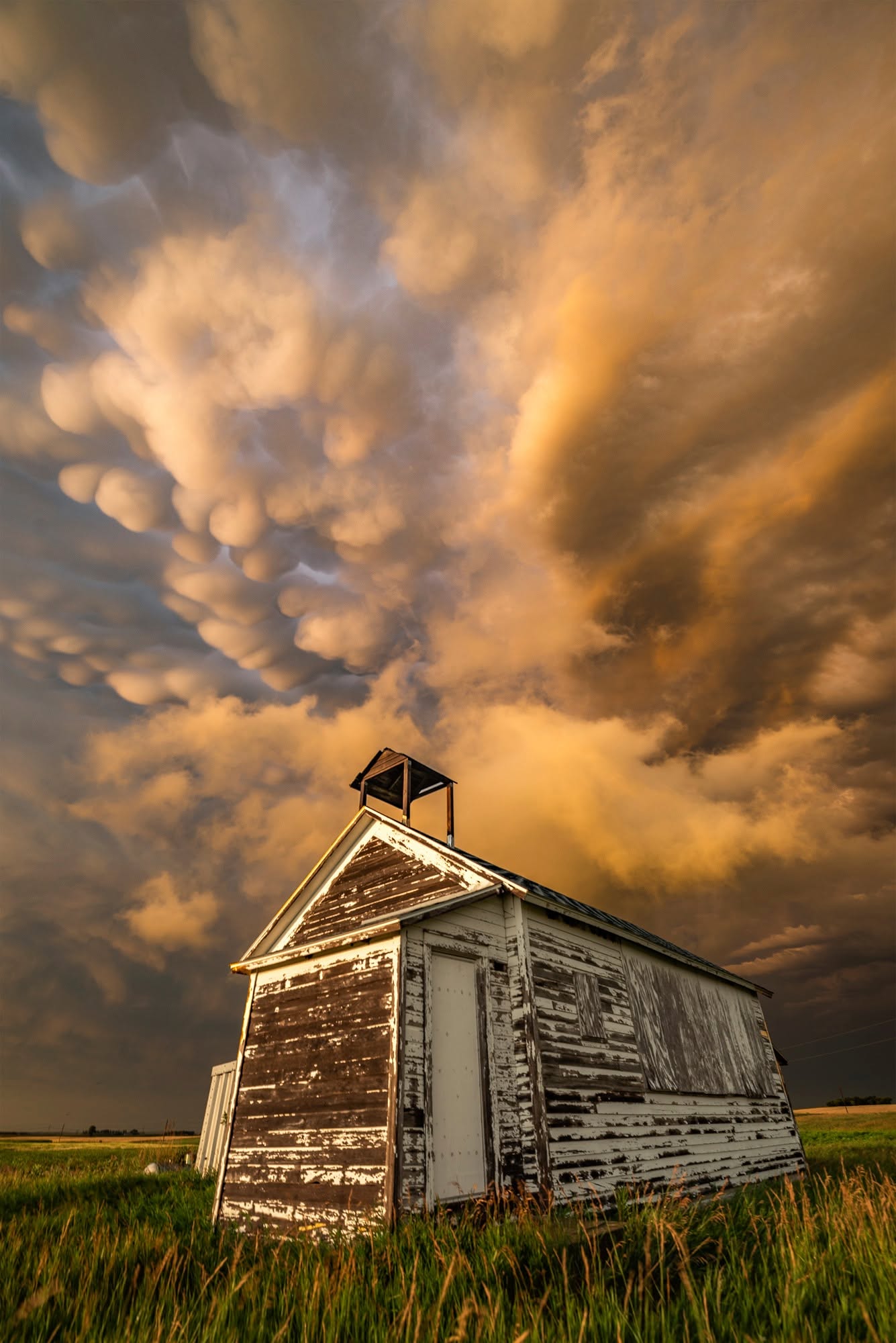 Storm light above the prairie home