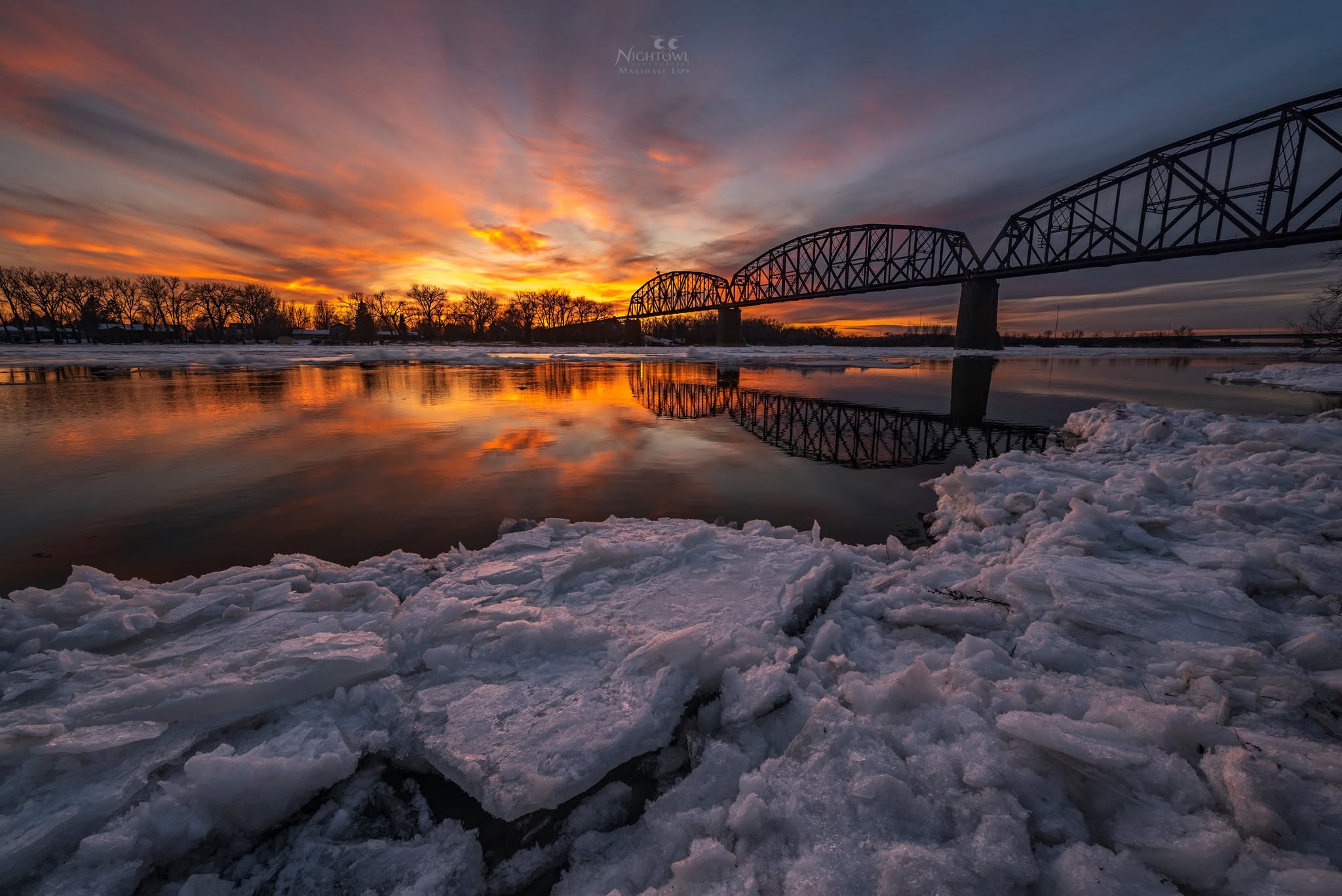 Winter light beneath the bridge