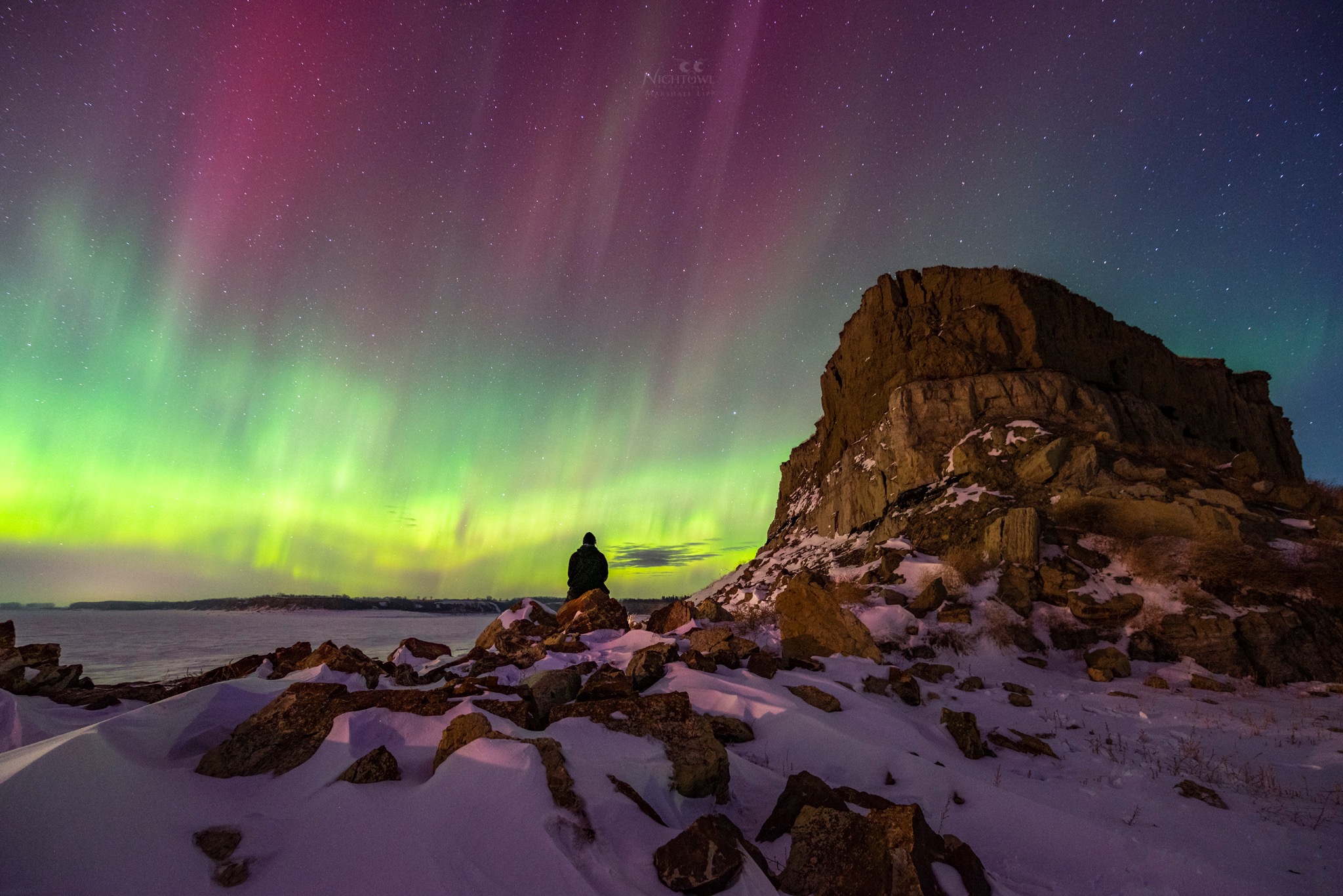 Color over the winter coast