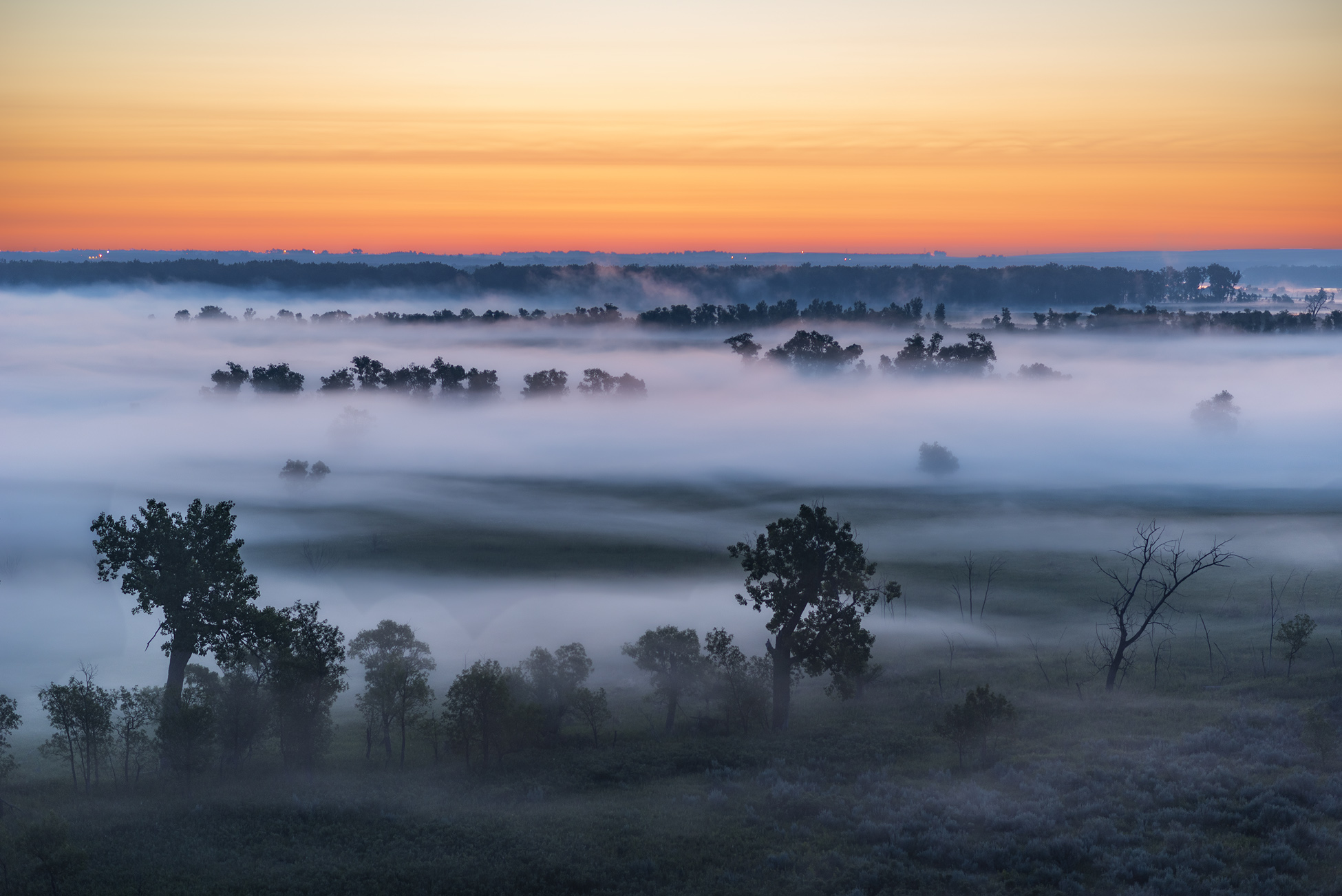 Morning fog across the river