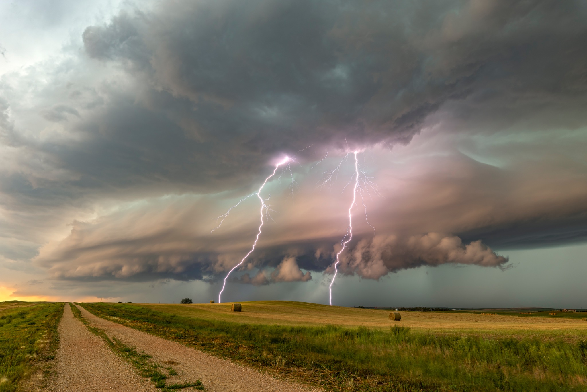 Lightning over the prairie