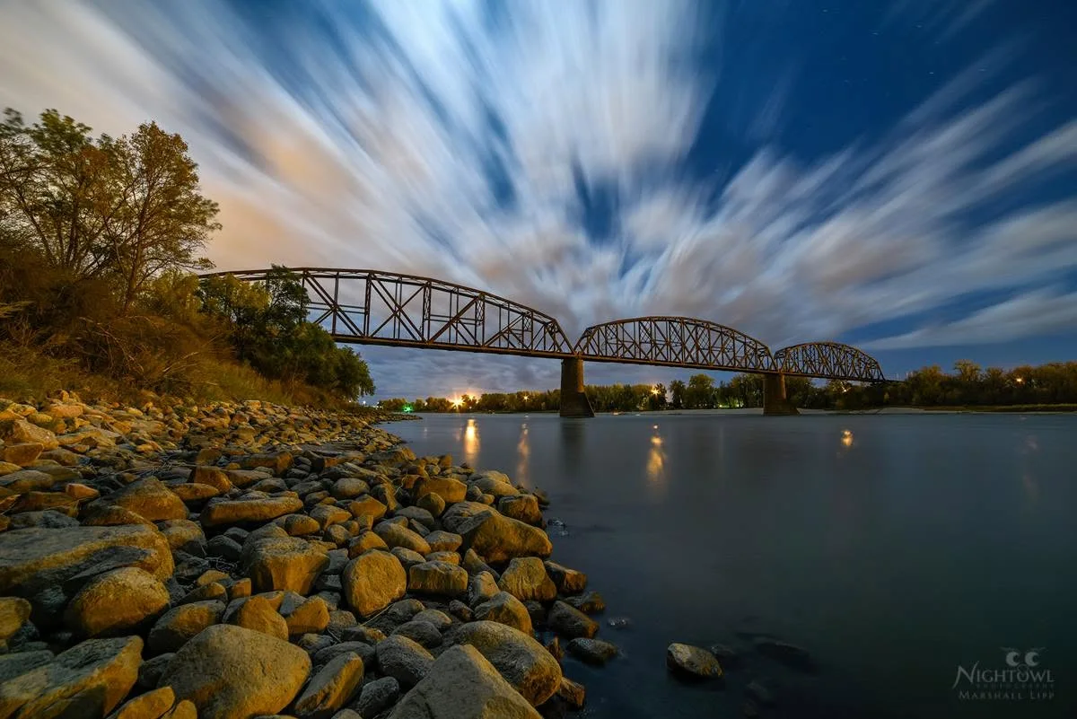 Clouds sweeping above the bridge