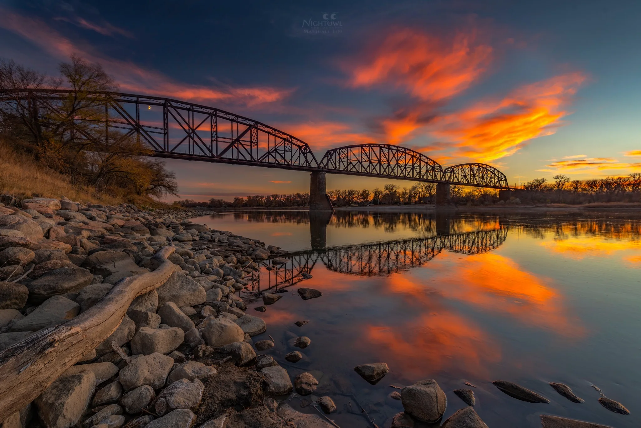 The bridge at dusk